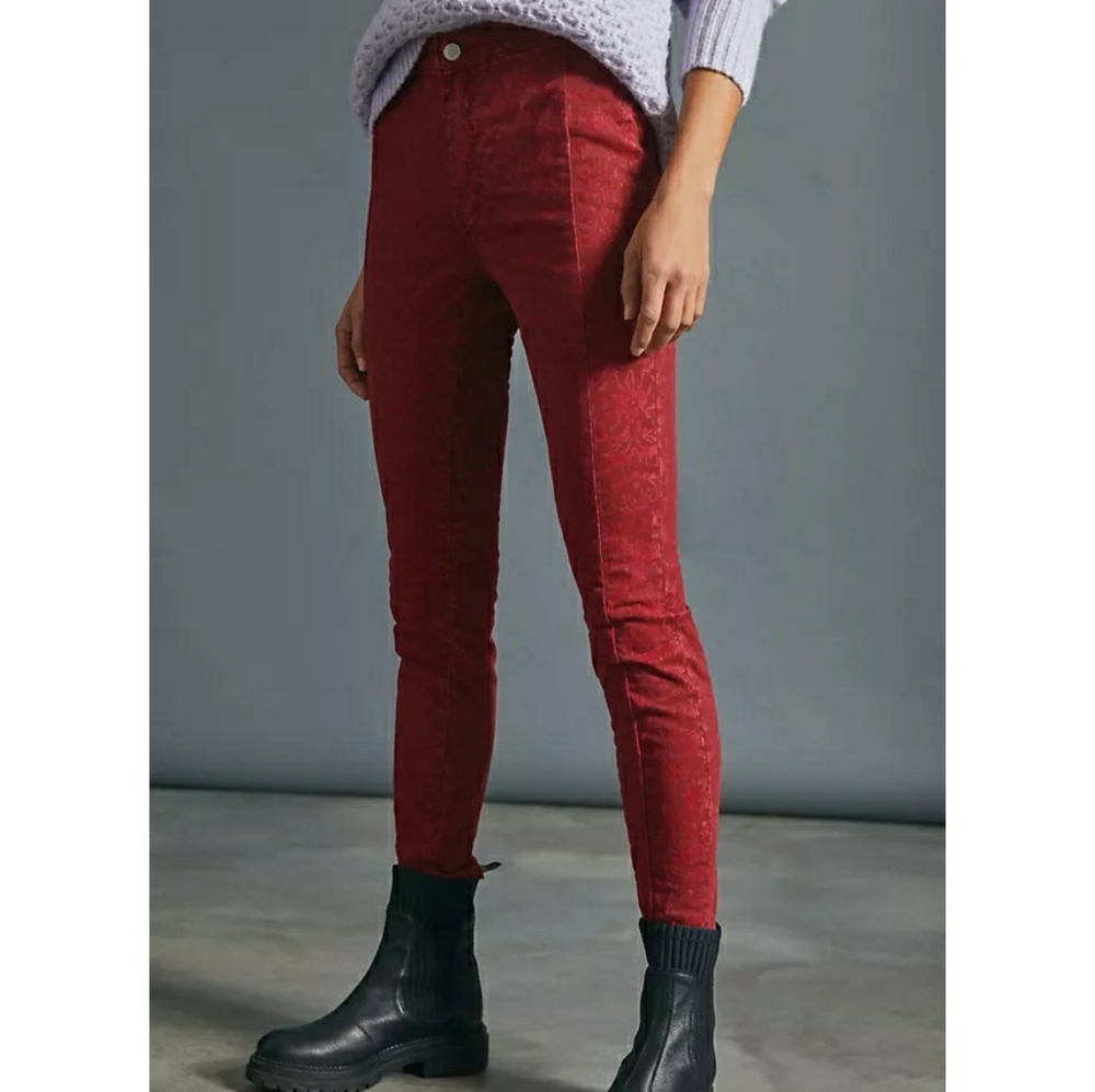 ▪︎Anthro▪︎Pilcro Flocked High-Rise Leggings